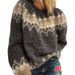 Neue Kleidung Herbst und Winter beiläufige lose Mohair dick gestrickte Jacquard Damen Pullover_voghion.com
