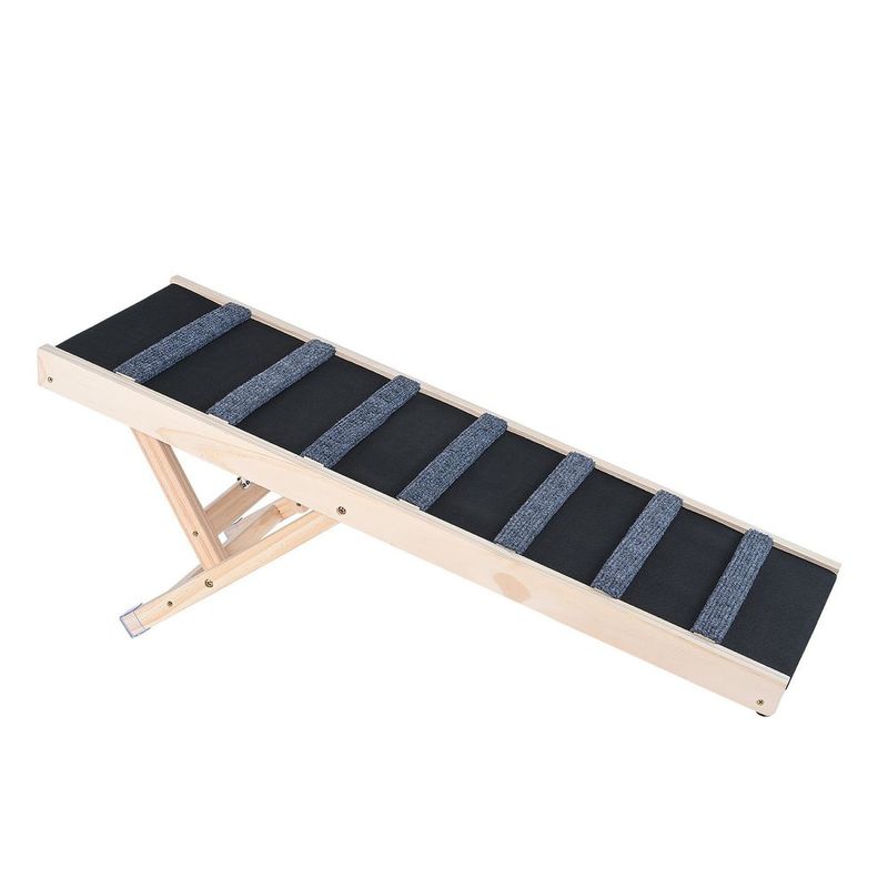 VEVOR Dog Ramp, Folding Pet Ramp For Bed, Adjustable Dog Ramp For Small, Large, Old Dogs &amp; Cats, Wooden Pet Ramp With 39.3' Long Ramp, Adjustabl_voghion.com