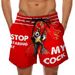 Pantalones de playa para hombre con estampado 3D de cabeza de pavo y divertidos pantalones cortos con estampado de plátano_voghion.com