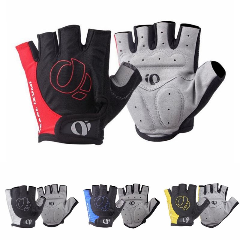 1 Pair Gel Half Finger Cycg Pretslīdēšanas Pretsvīšana Velosipēda kreisās-Labās puses prettrieciena MTB šosejas riteņbraukšanas sporta cimdi_voghion.com