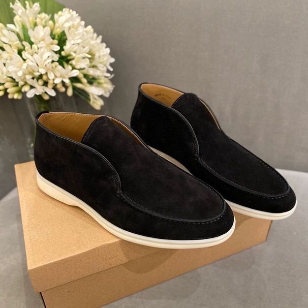 LP Loafers New Breathable Comfortable High-Top Men's Shoes Lightweight Unisex Couple Style Slip-On Lazy One-Leg Slip_voghion.com