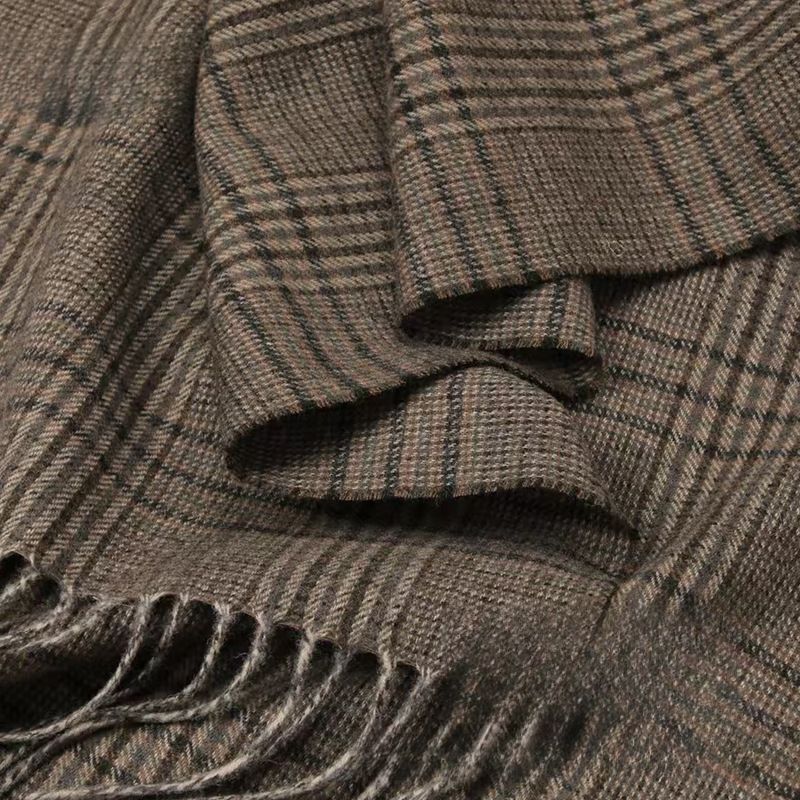 Wollschal für Damen, Winterschal, dicker, warmer Schal, karierter Schal, Jacke, 2025 neue Mode, vielseitig, Freizeit, Alltag_voghion.com