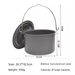 Outdoor Picknick Einzel Aluminium Legierung Camping Hängen Sitzen 5-8 Person Marschieren Wild Kochen Große Camp Set Topf_voghion.com