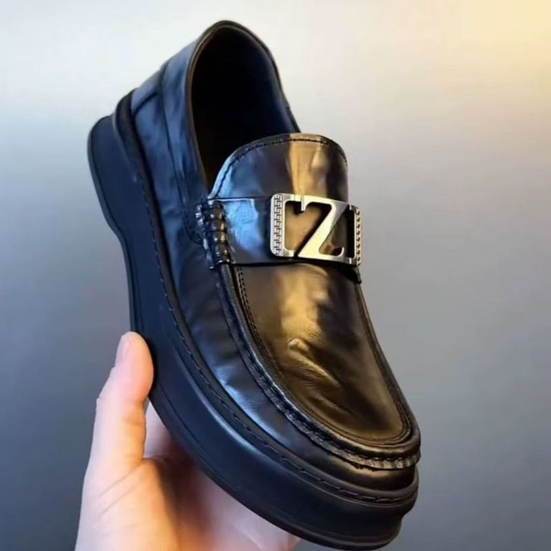 Unbeatable Quality Unbeatable Quality 2025 Sprig New Me's Le Fu Geuie Bea Shoes, Versatile Set, Oe Step Steppig Thick Soled Casual Leather Shoes For_voghion.com