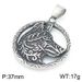 Collana personalizzata con grafica bifacciale a forma di animale, ciondolo da uomo in acciaio inossidabile con testa di lupo vichingo, stile retrò, rotondo e vecchio marchio._voghion.com
