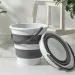 5/10/15L Portable Folding Bucket For Washing Outdoor Foldable Basin Silicone Water Bucket Camping Space Saving Car Wash Buckets_voghion.com