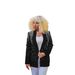 Cappotto da donna a maniche lunghe con colletto grande e perline a tinta unita, modello C6590, modello 2025s_voghion.com