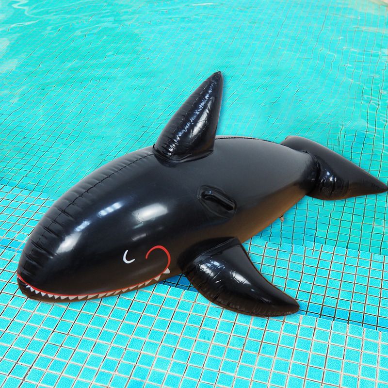Giant Inflatable Shark Ride - Heavy-Duty PVC Pool Float For Adults (Realistic Design 180cm Size Non-Slip Seat)_voghion.com