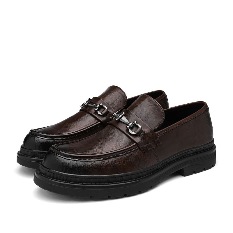 Genuine Leather Men Casual Shoes Luxury Brand Mens Loafers Moccasins Breathable Slip On Black Driving_voghion.com