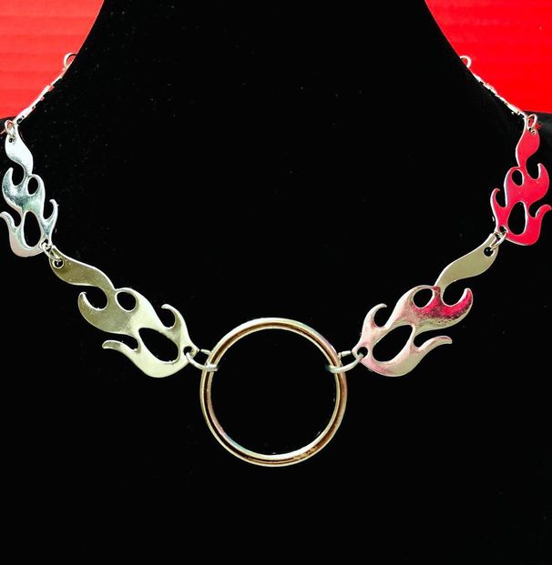 Collane O-ring Fiamma Choker Punk Collana Catena Cubana_voghion.com