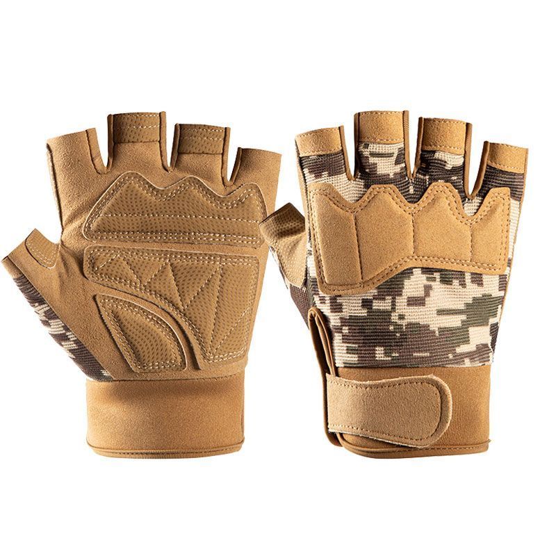 Sports Half-Finger For Men Military Enthusiasts Spring Summer Outdoor Women Fitness Non-Slip Cycling Fingerless_voghion.com