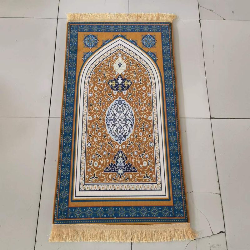 Carpets Islamic Prayer Rug Mat For Muslim Worship Carpet Living Room Prayer Thick Flannel Floor Mat Special Shaped Printed Thick Mat_voghion.com