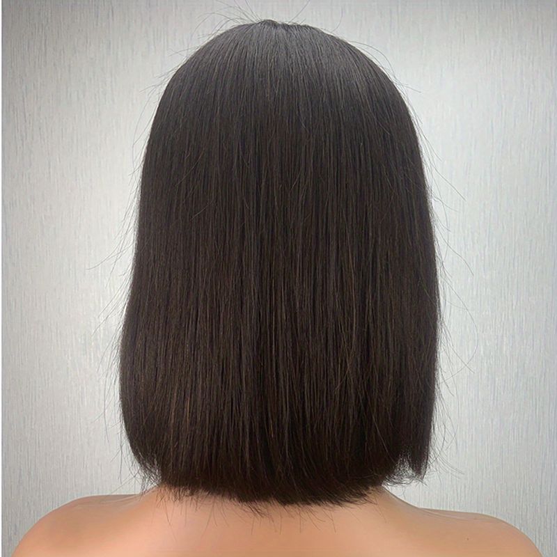 150% Dichtheid 13X4 Kanten Voorkant Pruiken Korte Bob Pruiken van echt haar Voorgeplukt met babyhaar Recht 13x4 Transparant Kanten Voorkant Pruiken van echt haar voor vrouwen_voghion.com
