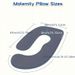 62-Inch U-Shape Pregnancy Maternity Pillow For Full Body Support – Lightweight & Medium Soft, Ergonomic Design For Enhanced Sleep & Comfort_voghion.com