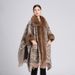 Woolen collar cape cape jacquard loose fringe plus-size woolen coat lady_voghion.com