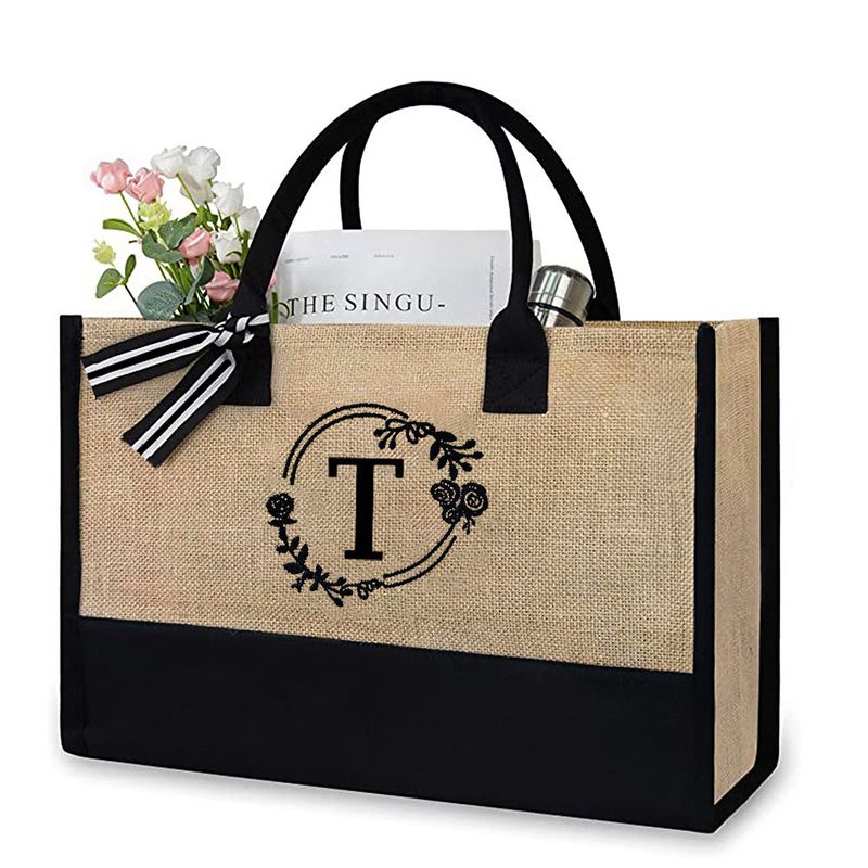 Einfache Umhängetasche mit Buchstabendruck, Handtasche mit großem Fassungsvermögen, tragbare All-Match-Tasche für die Arbeit_voghion.com