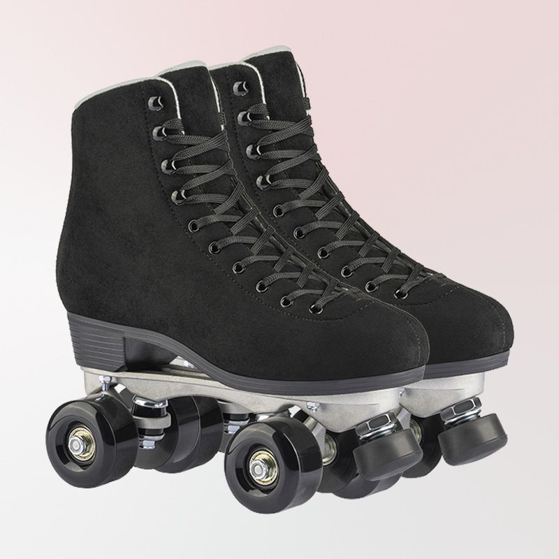Patins à roulettes à double rangée pour enfants et adultes, support en métal, vêtements confortables et respirants, patins à roulettes à quatre roues, en Stock, nouveau_voghion.com