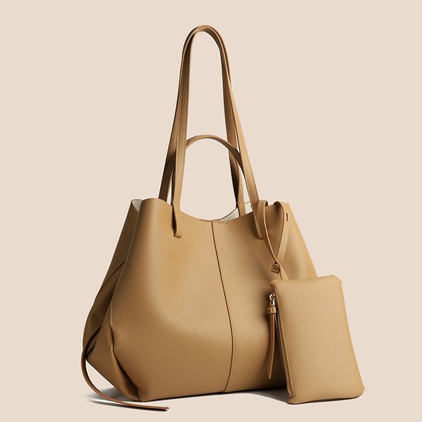 Sieviešu rokassomu soma, sieviešu rokas paduses soma, divdaļīgs lielas ietilpības Ol piepilsētas somas komplekts, vienkārša bērnu soma_voghion.com