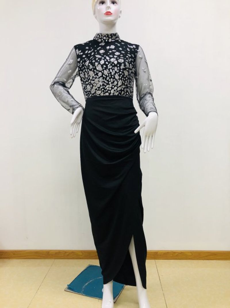  women's clothing  sexy gold-covered hip prom dress new style_voghion.com