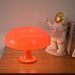 Mushroom Table Lamp - 3-Color Adjustable LED Night Light With USB/Plug-in Options, Aluminum-Plastic Shade (White/Orange)_voghion.com