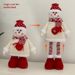 Ensemble de peluches de Noël festives - Père Noël, bonhomme de neige et renne, figurines extensibles, décoration de Noël mignonne pour la maison, le bureau et les fêtes_voghion.com