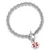 Sterling Silver Rhodium Engraveable Enamel Hexagon Medical ID Bracelet_voghion.com