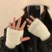 Gants mi-doigts chauds tricotés style coréen tendance automne hiver, parfaits pour les étudiants, le bureau, le vélo et le coupe-vent._voghion.com