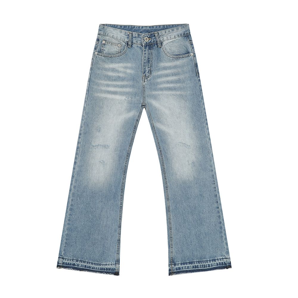 Pánské oblečení Basic Simple Washed Flared Jeans Casual_voghion.com