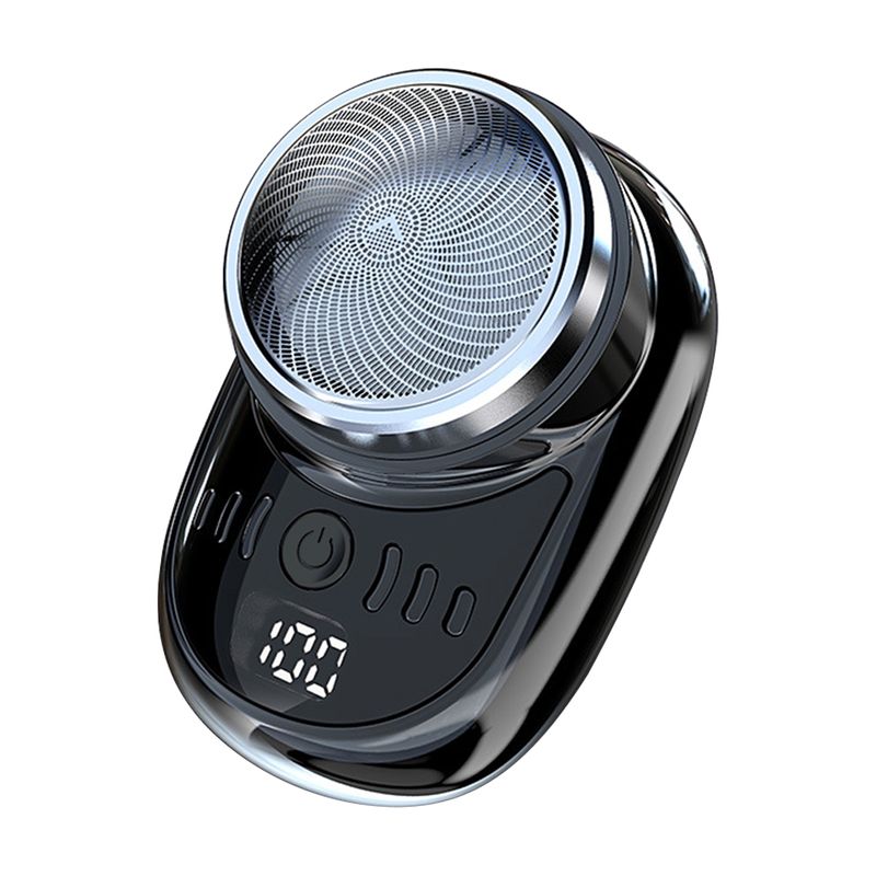 Barbeador montado em veículo para homens, aparador de barba com carregamento USB e visor digital, barbeador facial lavável para carro e casa_voghion.com