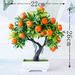 Simulazione albero da frutto Simulazione pianta bonsai piccola pianta in vaso Fiore di plastica Fortuna albero da frutto kumquat arancione_voghion.com