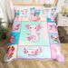 Schattige Axolotls dekbedovertrekset, kindermaat, meisjes, tieners, roze Axolotls dieren beddengoedset, cartoon salamander dekbedovertrek met kawaii print_voghion.com