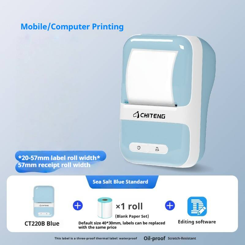 Tragbarer Thermo-Etikettendrucker CT221B mit Bluetooth – Kompakter Hochgeschwindigkeits-Etikettendrucker für Zuhause und das Büro (kompatibel mit iOS und Android)​_voghion.com