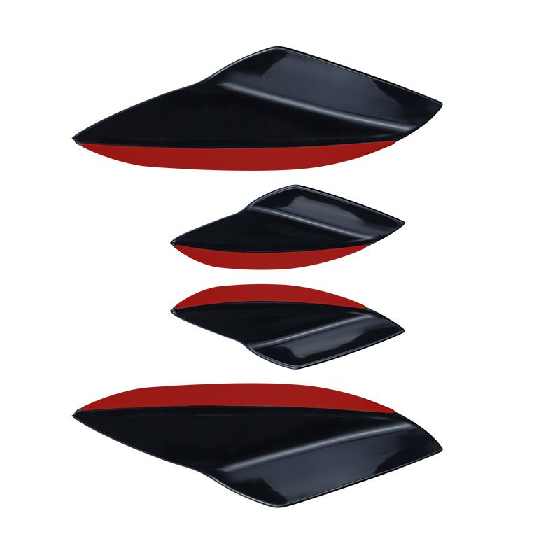 Acessórios para carro Pára-choque modificado Padrão de fibra de carbono Spoiler universal estendido Faixa anticolisão Grande surround Vento_voghion.com