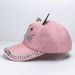 Unisex Baseball Children Cat Ears Rivets Sun Cowboy Hat Snapback Rhinestones Diamond for Boy Girls Casual Cap Bone Gorro_voghion.com
