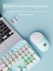 Prewalker Retro Cute Wireless Keyboard A Set Notizbuch Büro Gutt ausgesinn Ronn Deeler Girl Student Key Mouse_voghion.com