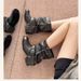 Women's Chunky Heel Ankle Boots_voghion.com