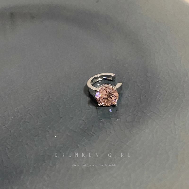 Bunte Zirkon Manschette für Frauen Neue Mode Einfache Doppel Loch Clip Licht Luxus High-End-Gefühl Nicht-durchbohrt Ohr Schmuck_voghion.com