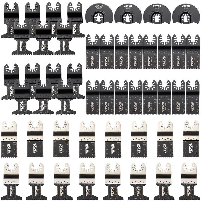 VEVOR 50 PCS Oscillating Saw Blades, Quick Release Multitool Blades Kit, HCS Tool Blades for Wood Plastic Metal Nails Bolts, Compatible with Dewalt Dr_voghion.com