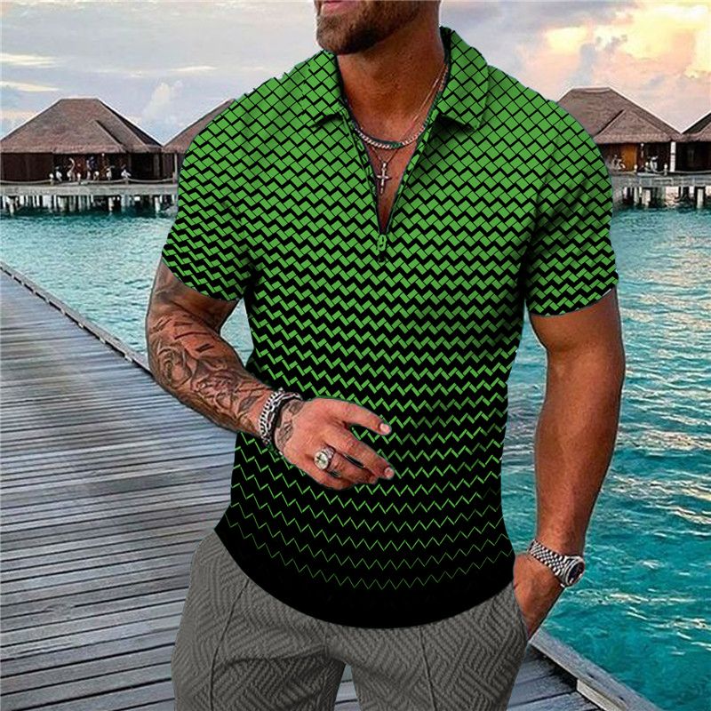 Sommer-Herren-Poloshirt der Marke, volles 3D-gedrucktes Revers-Kurzarm-Herren-Poloshirt Homme T-Shirt_voghion.com