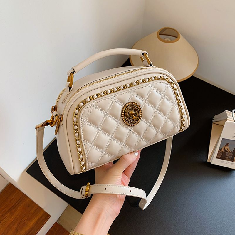 Bolsos de mano de alta gama con forma de diamante para mujer, bandolera de hombro de otoño, bolso cuadrado pequeño_voghion.com