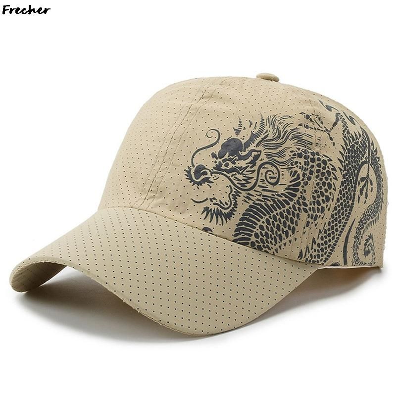Dragon Pattern Visors Caps Summer Snapback Hats Breathable Sports Hat Unisex Cool Street Baseball Cap Lightweight Golf_voghion.com