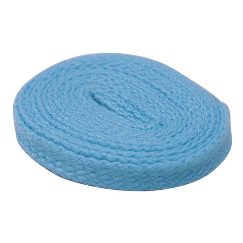 Shoelace 7mm Wide Flat Solid Color Terylene Ribbon Twill Thickened_voghion.com