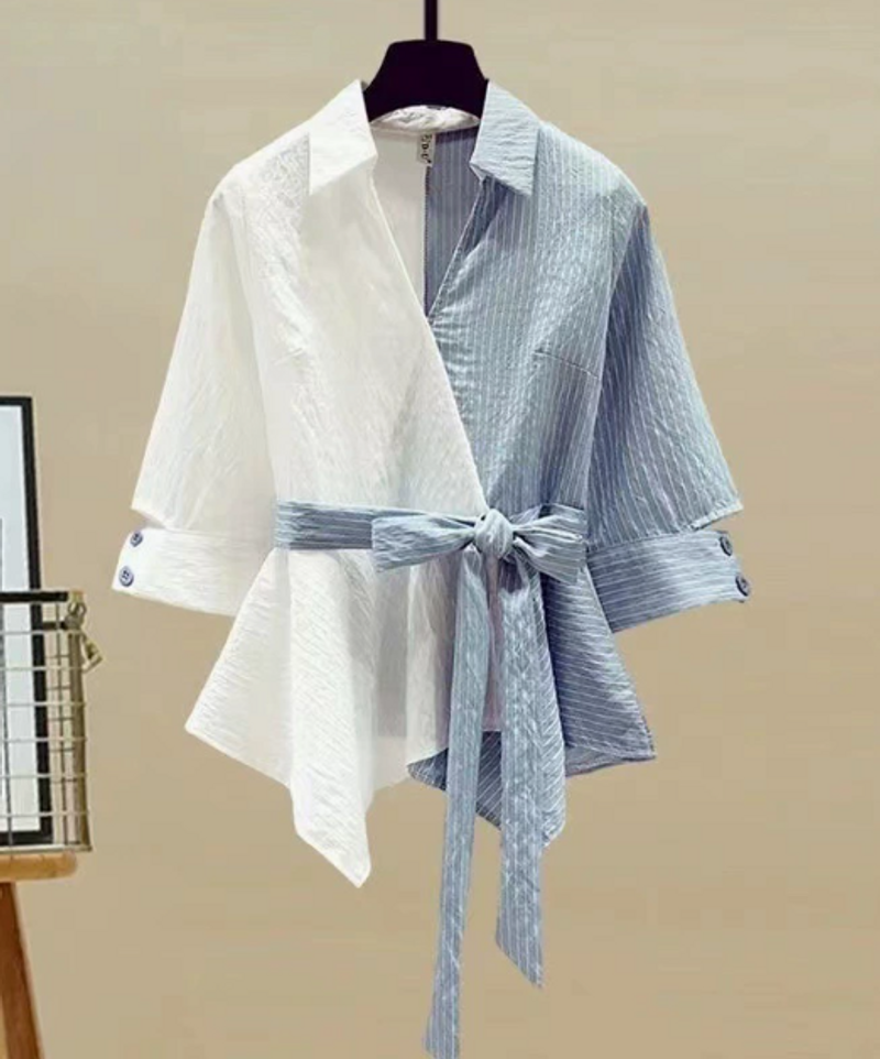 Ropa de mujer Traje de verano para mujer 2023 Nueva moda Top adelgazante que cubre la piel de moda Pantalones vaqueros de cintura alta Conjunto de dos piezas_voghion.com
