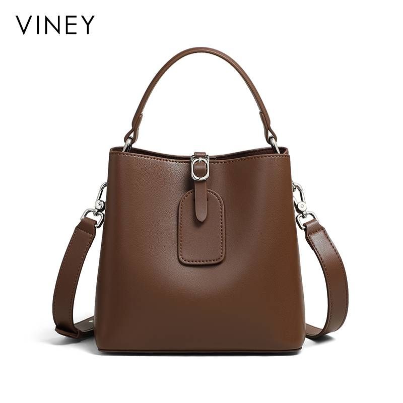 VINEY Bag Women 2025 New Bucket Bag Messenger Bag Aukštos klasės didelės talpos natūralios odos pečių krepšys_voghion.com