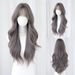 Nova peruca feminina cinza-roxa longa cacheada ondulada de alta qualidade peruca completa atacado_voghion.com