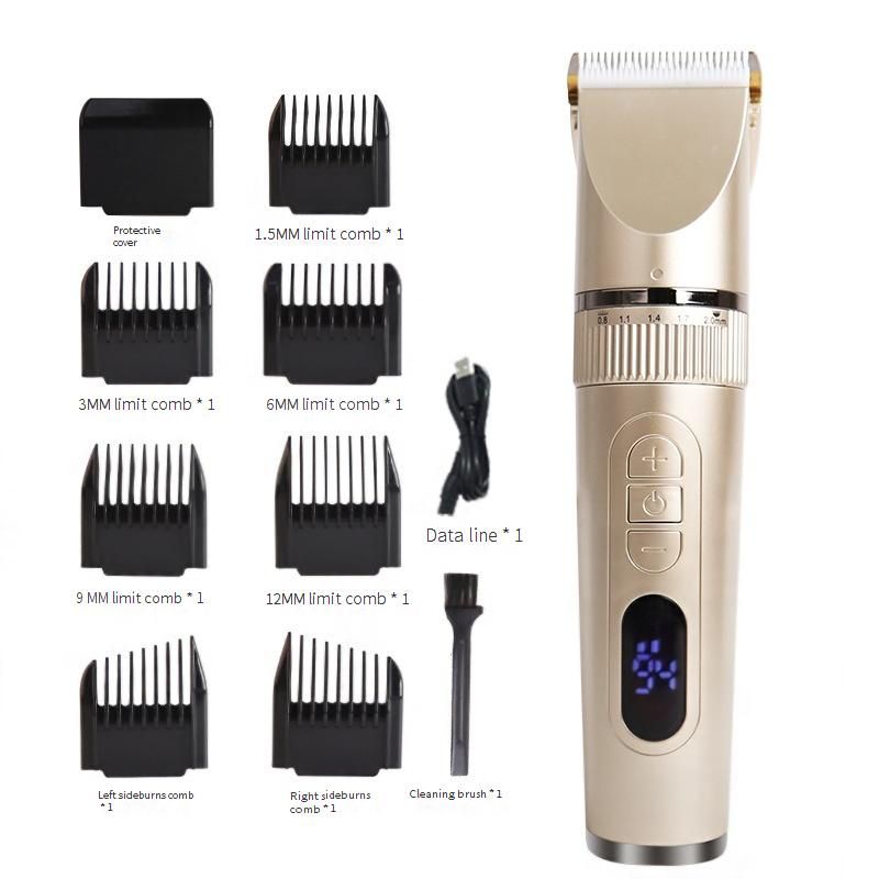 Professional Hair Clipper Set - Cordless Electric Trimmer For Men & Kids, Home Haircut Kit With Rechargeable Battery_voghion.com