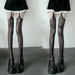 Hot girl JK summer internet celebrity ins knee high sexy black silk suspender pantyhose women gothic style fishing net_voghion.com