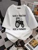 Camiseta "Guarda un Tractor, monta un granjero", divertida camiseta con frase sarcástica, en todas las tallas, ideal para uso diario, informal, cómoda, elástica y versátil._voghion.com