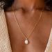 Women's Jewelry Fashion Y Shaped Stainless Steel Necklace Special Shaped Pearl Pendant Freshwater Pearl Chain Necklace_voghion.com