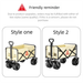 PEAK Outdoor Camping Foldable Picnic With Tank Wheels Camp Cart Portable Grocery Shopping Stroller For Kids And Pets_voghion.com